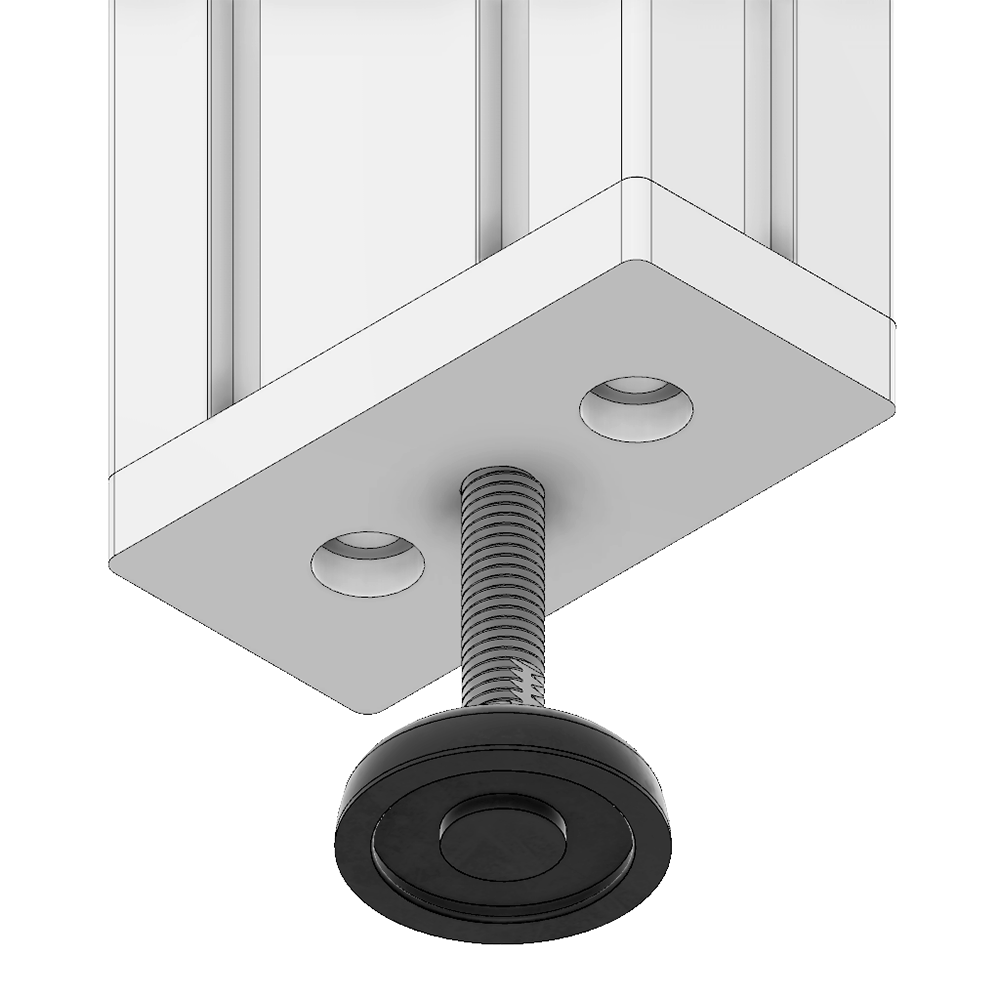 32-4590M10-1SS MODULAR SOLUTIONS MOUNTING PLATE 45 X 90 M10 THREADED THRU HOLE